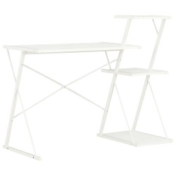 vidaXL Escritorio con estantería blanco 116x50x93 cm