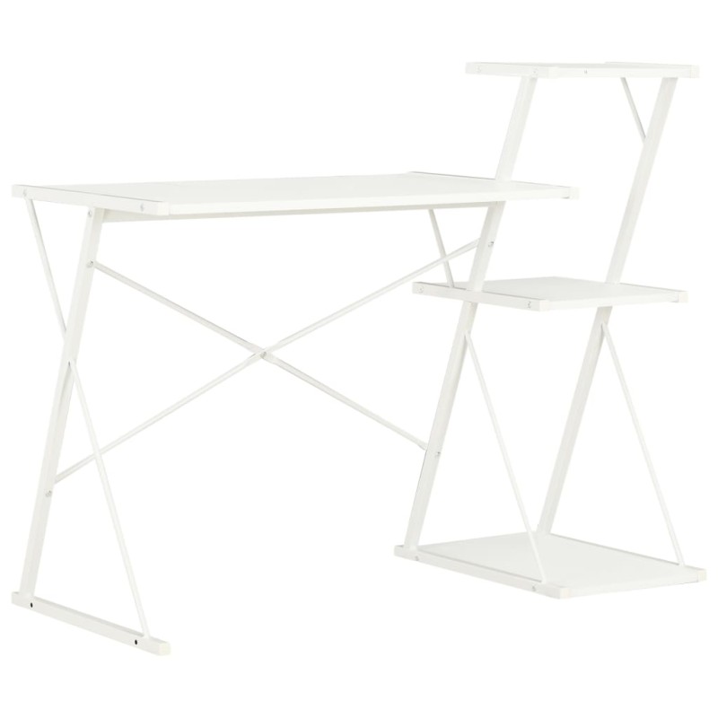 vidaXL Escritorio con estantería blanco 116x50x93 cm vidaXL Escritorio con estantería blanco 116x50x93 cm