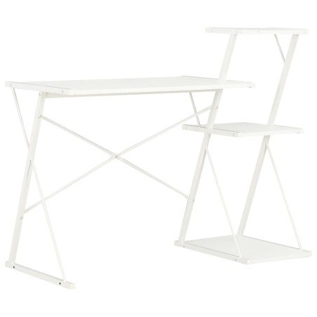 vidaXL Escritorio con estantería blanco 116x50x93 cm
