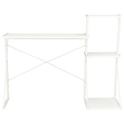 vidaXL Escritorio con estantería blanco 116x50x93 cm