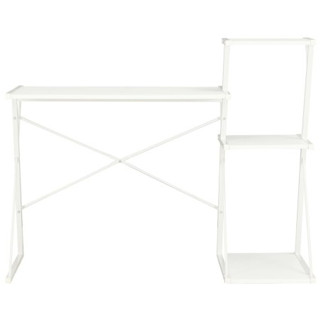 vidaXL Escritorio con estantería blanco 116x50x93 cm