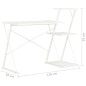 vidaXL Escritorio con estantería blanco 116x50x93 cm vidaXL Escritorio con estantería blanco 116x50x93 cm