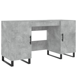 vidaXL Escritorio madera de ingeniería gris hormigón 140x50x75 cm