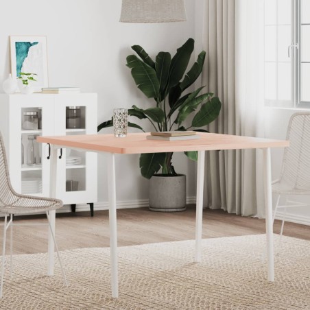 vidaXL Tablero de mesa cuadrado de madera maciza de haya 90x90x2,5 cm