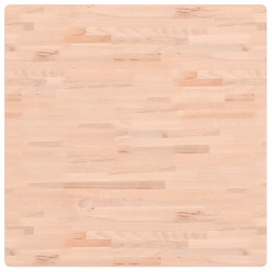 vidaXL Tablero de mesa cuadrado de madera maciza de haya 90x90x2,5 cm