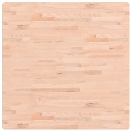 vidaXL Tablero de mesa cuadrado de madera maciza de haya 90x90x2,5 cm