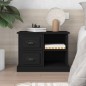 vidaXL Mesita de noche negra 60x35,5x45 cm vidaXL Mesita de noche negra 60x35,5x45 cm