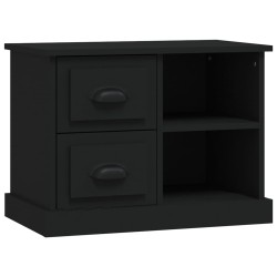 vidaXL Mesita de noche negra 60x35,5x45 cm
