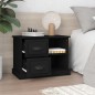 vidaXL Mesita de noche negra 60x35,5x45 cm vidaXL Mesita de noche negra 60x35,5x45 cm