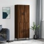 vidaXL Aparador alto madera contrachapada marrón roble 69,5x34x180 cm vidaXL Aparador alto madera contrachapada marrón roble 69,5x34x180 cm
