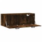 vidaXL Armario de pared madera ingeniería roble ahumado 100x36,5x35 cm vidaXL Armario de pared madera ingeniería roble ahumado 100x36,5x35 cm