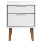 vidaXL Mesita de noche MOLDE madera maciza de pino blanca 40x35x48 cm