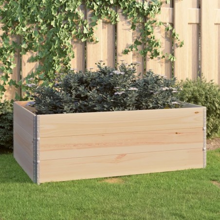 vidaXL Arriates de madera maciza de pino 3 unidades 100x150 cm