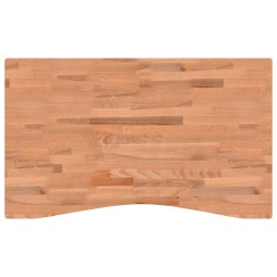 vidaXL Tablero de escritorio madera maciza de haya 100x(55-60)x4 cm