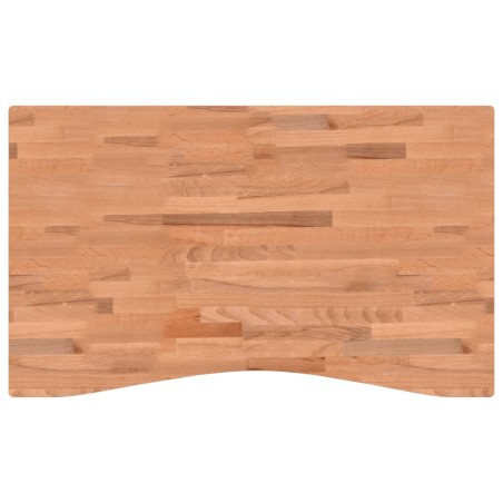 vidaXL Tablero de escritorio madera maciza de haya 100x(55-60)x4 cm