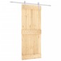 vidaXL Puerta corredera con herrajes madera maciza de pino 85x210 cm vidaXL Puerta corredera con herrajes madera maciza de pino 85x210 cm