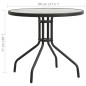 vidaXL Juego de comedor de jardín 5 piezas acero