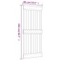 vidaXL Puerta corredera con herrajes madera maciza de pino 85x210 cm vidaXL Puerta corredera con herrajes madera maciza de pino 85x210 cm