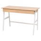 vidaXL Escritorio 110x55x75 cm color roble y blanco vidaXL Escritorio 110x55x75 cm color roble y blanco