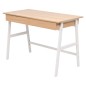vidaXL Escritorio 110x55x75 cm color roble y blanco vidaXL Escritorio 110x55x75 cm color roble y blanco