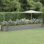 vidaXL Jardinera arriate acero recubrimiento polvo gris 584x140x68 cm vidaXL Jardinera arriate acero recubrimiento polvo gris 584x140x68 cm