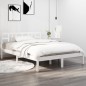 vidaXL Estructura de cama madera maciza King Size blanca 150x200 cm vidaXL Estructura de cama madera maciza King Size blanca 150x200 cm