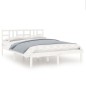 vidaXL Estructura de cama madera maciza King Size blanca 150x200 cm vidaXL Estructura de cama madera maciza King Size blanca 150x200 cm