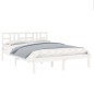 vidaXL Estructura de cama madera maciza King Size blanca 150x200 cm vidaXL Estructura de cama madera maciza King Size blanca 150x200 cm