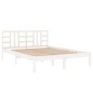 vidaXL Estructura de cama madera maciza King Size blanca 150x200 cm vidaXL Estructura de cama madera maciza King Size blanca 150x200 cm