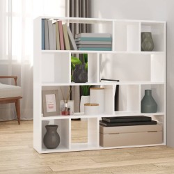 vidaXL Estantería/divisor de espacios blanco brillo 105x24x102 cm