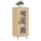 vidaXL Aparador madera contrachapada color roble Sonoma 34,5x34x90 cm