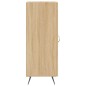 vidaXL Aparador madera contrachapada color roble Sonoma 34,5x34x90 cm