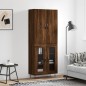 vidaXL Aparador alto madera contrachapada marrón roble 69,5x34x180 cm vidaXL Aparador alto madera contrachapada marrón roble 69,5x34x180 cm