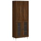 vidaXL Aparador alto madera contrachapada marrón roble 69,5x34x180 cm vidaXL Aparador alto madera contrachapada marrón roble 69,5x34x180 cm
