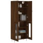 vidaXL Aparador alto madera contrachapada marrón roble 69,5x34x180 cm vidaXL Aparador alto madera contrachapada marrón roble 69,5x34x180 cm