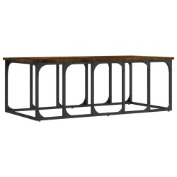 vidaXL Mesa de centro madera ingeniería roble ahumado 100x50x35,5 cm