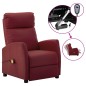 vidaXL Sillón de masaje eléctrico cuero sintético rojo tinto vidaXL Sillón de masaje eléctrico cuero sintético rojo tinto