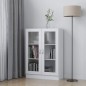 vidaXL Vitrina de madera contrachapada blanco 82,5x30,5x115 cm vidaXL Vitrina de madera contrachapada blanco 82,5x30,5x115 cm