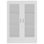 vidaXL Vitrina de madera contrachapada blanco 82,5x30,5x115 cm vidaXL Vitrina de madera contrachapada blanco 82,5x30,5x115 cm