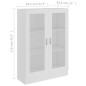 vidaXL Vitrina de madera contrachapada blanco 82,5x30,5x115 cm vidaXL Vitrina de madera contrachapada blanco 82,5x30,5x115 cm