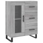 vidaXL Aparador alto madera contrachapada gris sonoma 69,5x34x180 cm