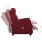 vidaXL Sillón de masaje eléctrico cuero sintético rojo tinto vidaXL Sillón de masaje eléctrico cuero sintético rojo tinto