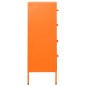 vidaXL Armario de cajones de acero naranja 80x35x101,5 cm