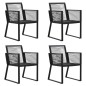 vidaXL Juego de comedor para jardín 5 piezas ratán PVC negro vidaXL Juego de comedor para jardín 5 piezas ratán PVC negro