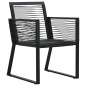vidaXL Juego de comedor para jardín 5 piezas ratán PVC negro vidaXL Juego de comedor para jardín 5 piezas ratán PVC negro