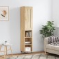vidaXL Aparador de madera contrachapada roble Sonoma 34,5x34x180 cm vidaXL Aparador de madera contrachapada roble Sonoma 34,5x34x180 cm