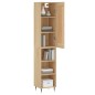 vidaXL Aparador de madera contrachapada roble Sonoma 34,5x34x180 cm vidaXL Aparador de madera contrachapada roble Sonoma 34,5x34x180 cm