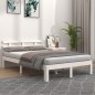 vidaXL Estructura de cama madera maciza blanco 120x200 cm vidaXL Estructura de cama madera maciza blanco 120x200 cm