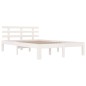 vidaXL Estructura de cama madera maciza blanco 120x200 cm vidaXL Estructura de cama madera maciza blanco 120x200 cm