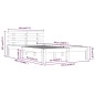 vidaXL Estructura de cama madera maciza blanco 120x200 cm vidaXL Estructura de cama madera maciza blanco 120x200 cm
